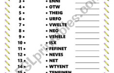 Unscramble Numbers ESL Worksheet By Beanela