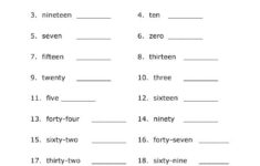 Write The Words In Number Form Version 1 Writing Numbers Number